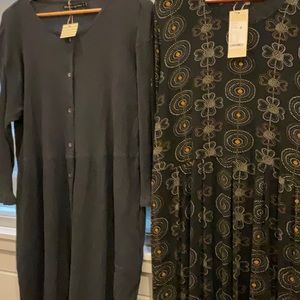 Two NWT Authentic GudrunSjoden Deco Dress and Artist Tunic  XL